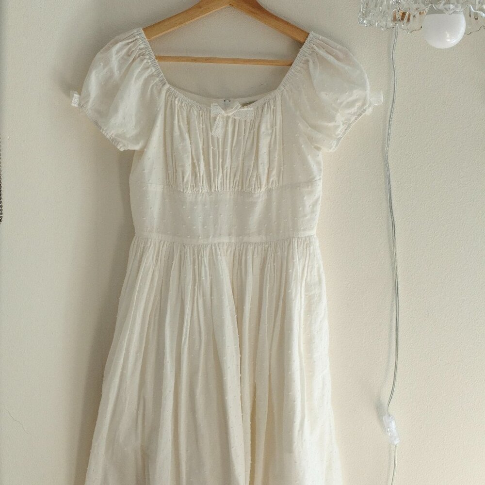 Hearts and Found Swiss Dot Puff Sleeve Cottagecore Dress